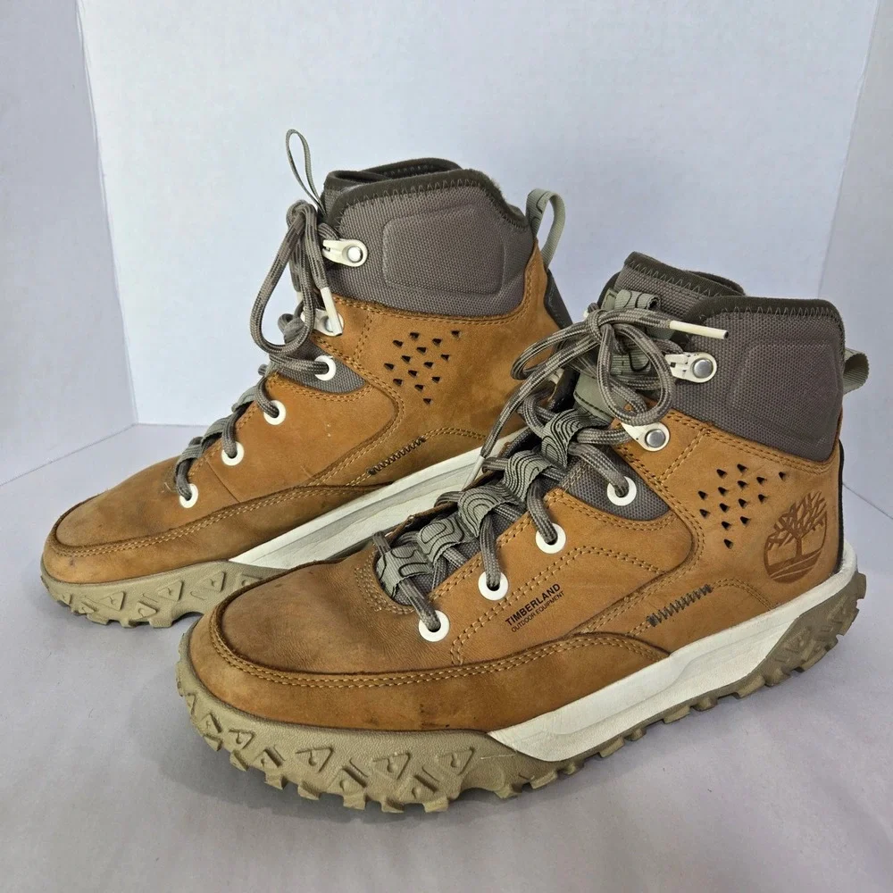 Timberland GreenStride Motion 6 Hiking Boots Size Men 8.5 Woman 10 Leather #987
